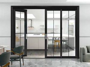 cửa trượt quay 2 chiều ẩn bản lề