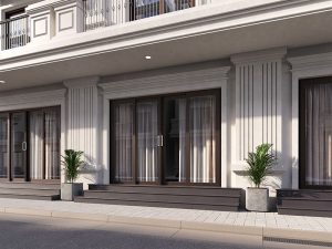 cửa trượt quay 2 chiều ẩn bản lề