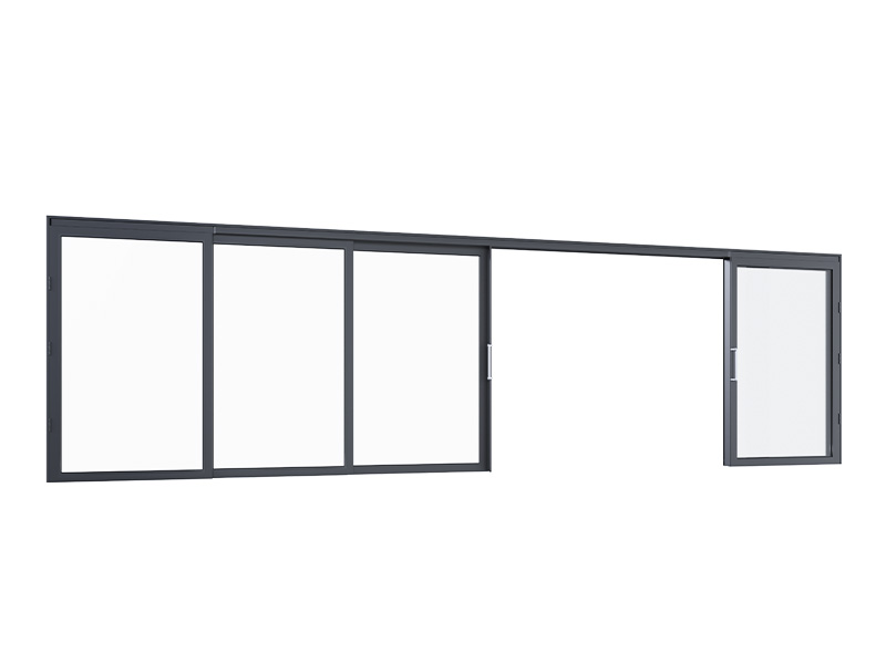 cửa trượt quay kogen 3 ray