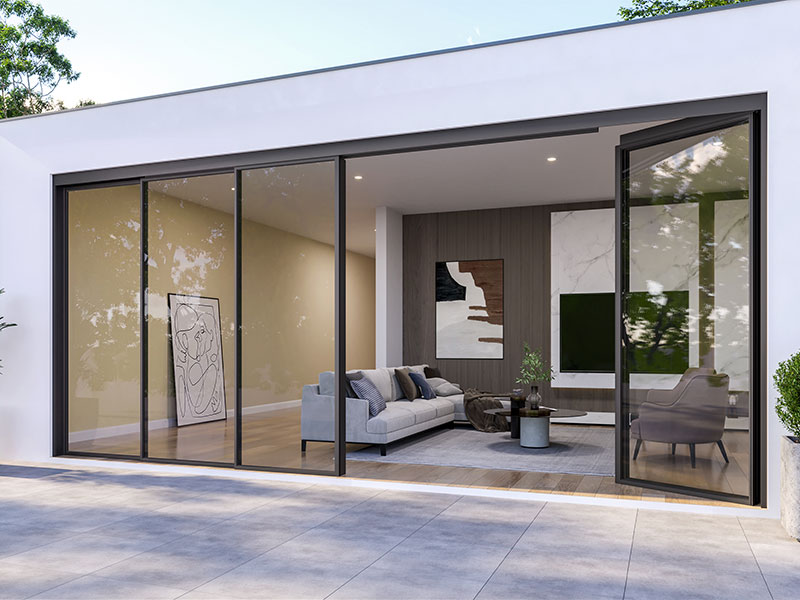 cửa trượt quay 3 ray slim kogen