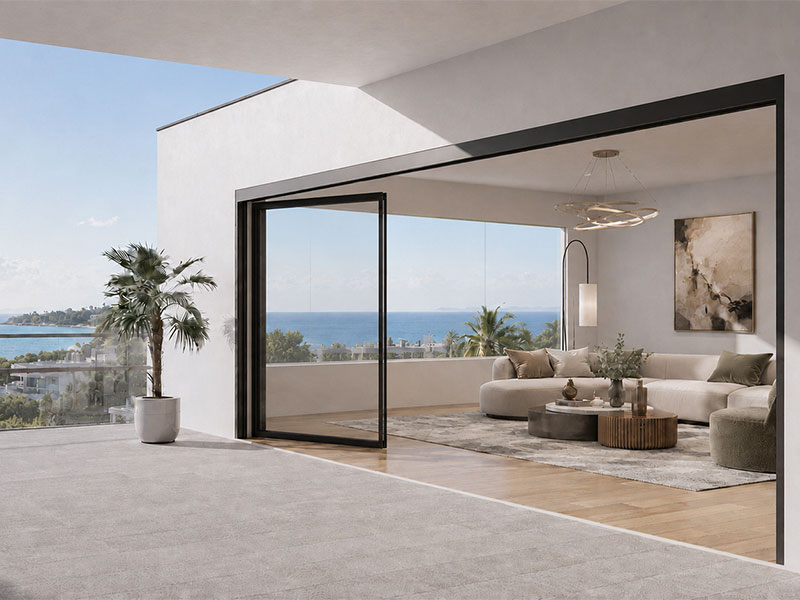 cửa trượt quay 3 ray slim kogen