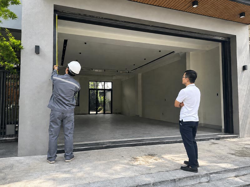 kích thước cánh cửa trượt quay slim kogen