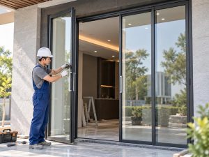 lắp đặt cửa trượt quay kogen tại vĩnh long
